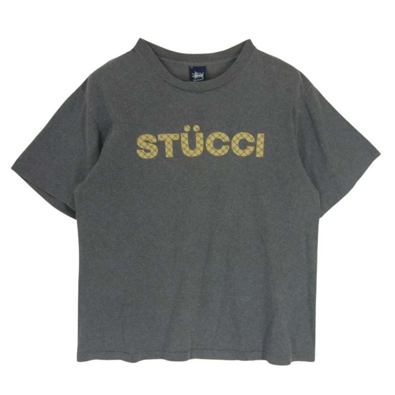 STUSSY ステューシー USA製 半袖 パロディ Tシャツ グレー グレー系 M【中古】