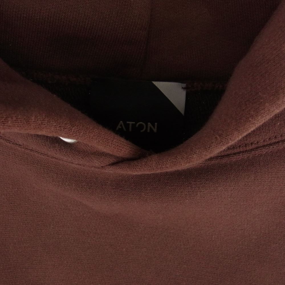 ATON エイトン 6809392 NATURAL DYE URAKE HOODIE ナチュラルダイ フーディー パーカー ブラウン系 04【中古】