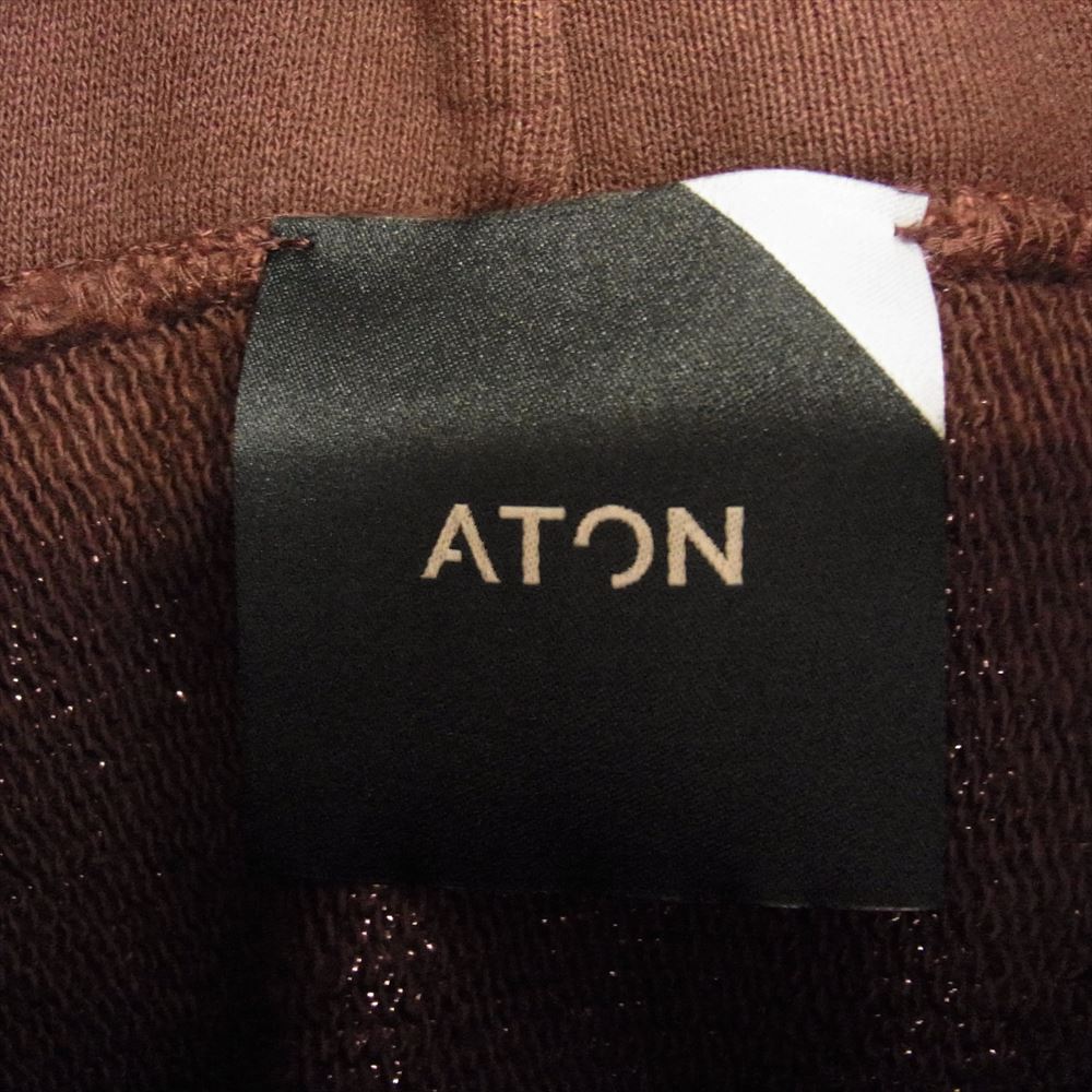 ATON エイトン 6809392 NATURAL DYE URAKE HOODIE ナチュラルダイ フーディー パーカー ブラウン系 04【中古】