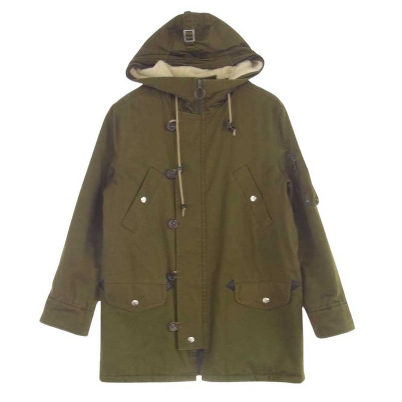 A.P.C. アーペーセー 1AC0031-H02031-12H N-3Bタイプ ファーフード付き モッズコート カーキ系 XS【中古】