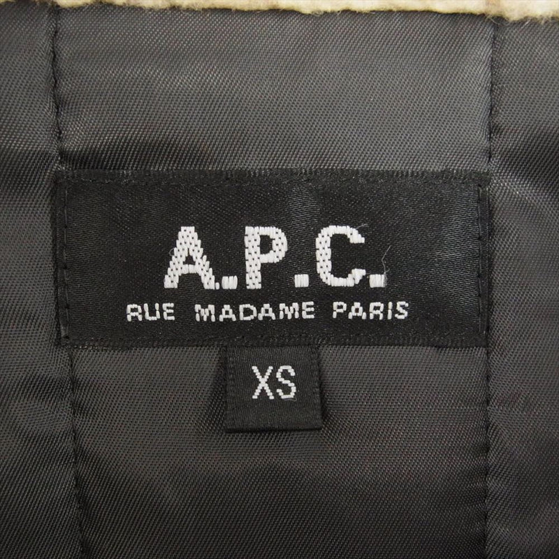 A.P.C. アーペーセー 1AC0031-H02031-12H N-3Bタイプ ファーフード付き モッズコート カーキ系 XS【中古】