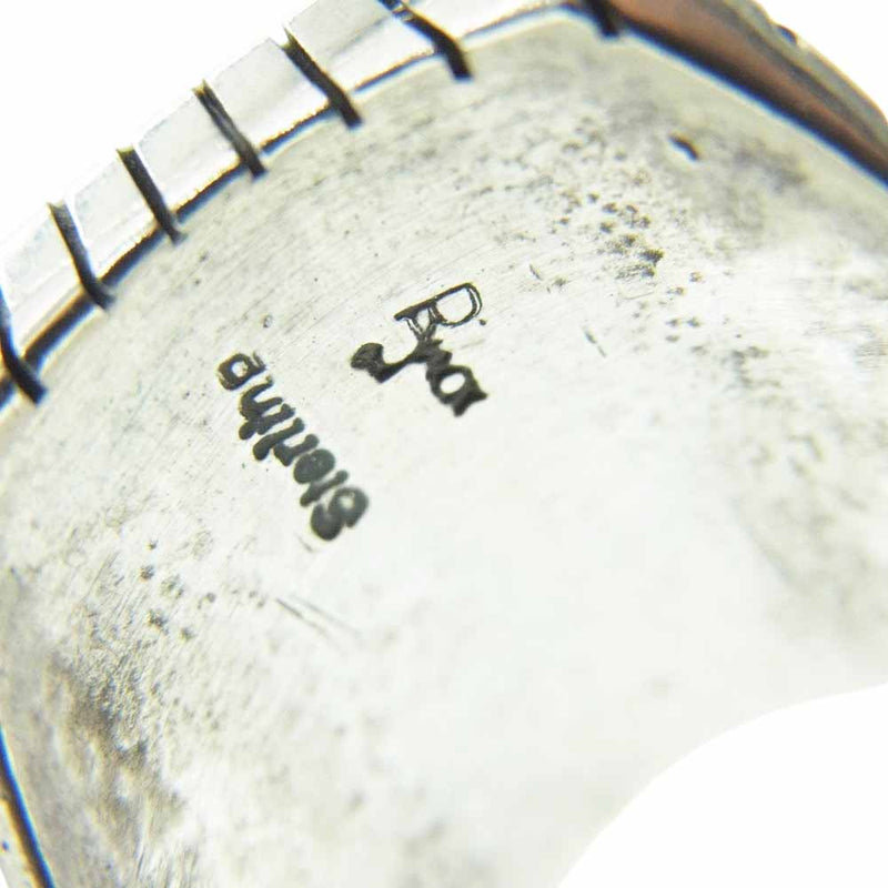 作者不明 ズニ族 インレイ シルバー925 リング ターコイズ Angelene 作者不明 ズニ族 インレイ シルバー925 リング ターコイズ Angelene