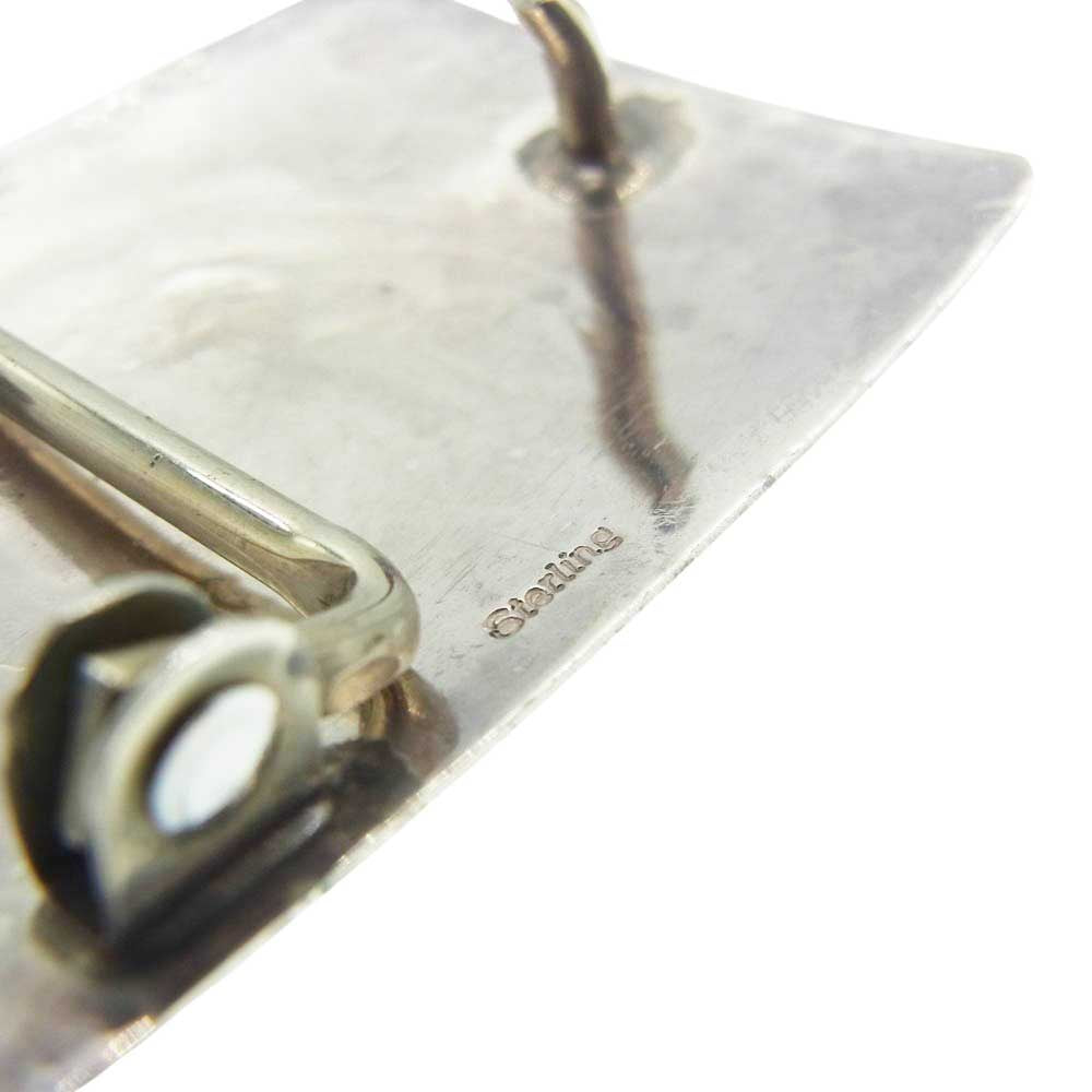 ナバホ族 スターリングシルバー ターコイズ ベルト バックル