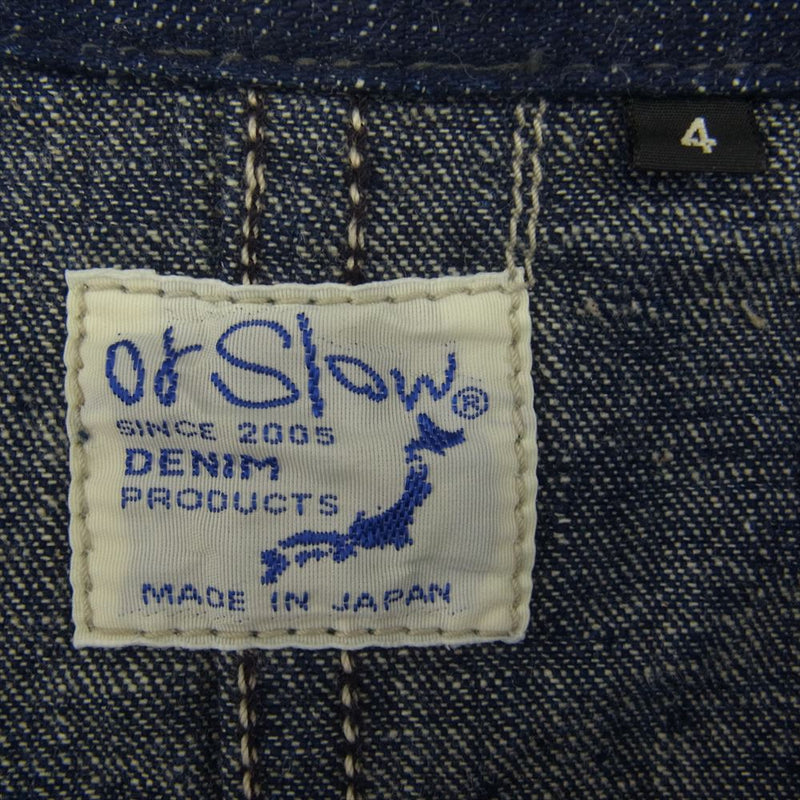 orSlow オアスロウ 大戦モデル 40's COVERALL デニム カバーオール ジャケット インディゴブルー系 4【中古】