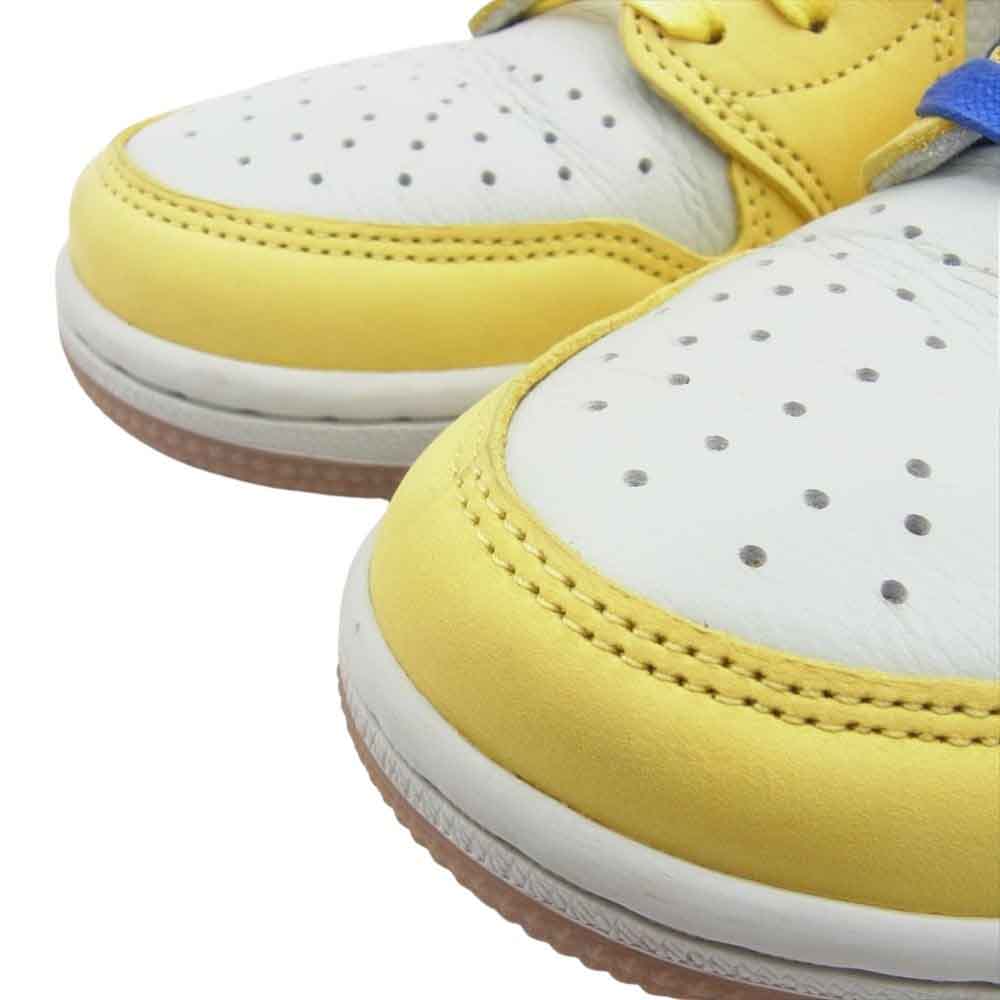 NIKE ナイキ DZ4137-700 × TRAVIS SCOTT WMNS AIR JORDAN 1 RETRO LOW OG CANARY フェイクバスターズ鑑定済 トラヴィス スコット ウィメンズ エアジョーダン1 カナリーイエロー ローカット スニーカー イエロー系 26.5cm【美品】【中古】