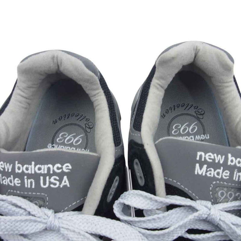 NEW BALANCE ニューバランス MR993BK フェイクバスターズ鑑定済 USA製 993 スエード メッシュ ローカット スニーカー ブラック系 27cm【新古品】【未使用】【中古】