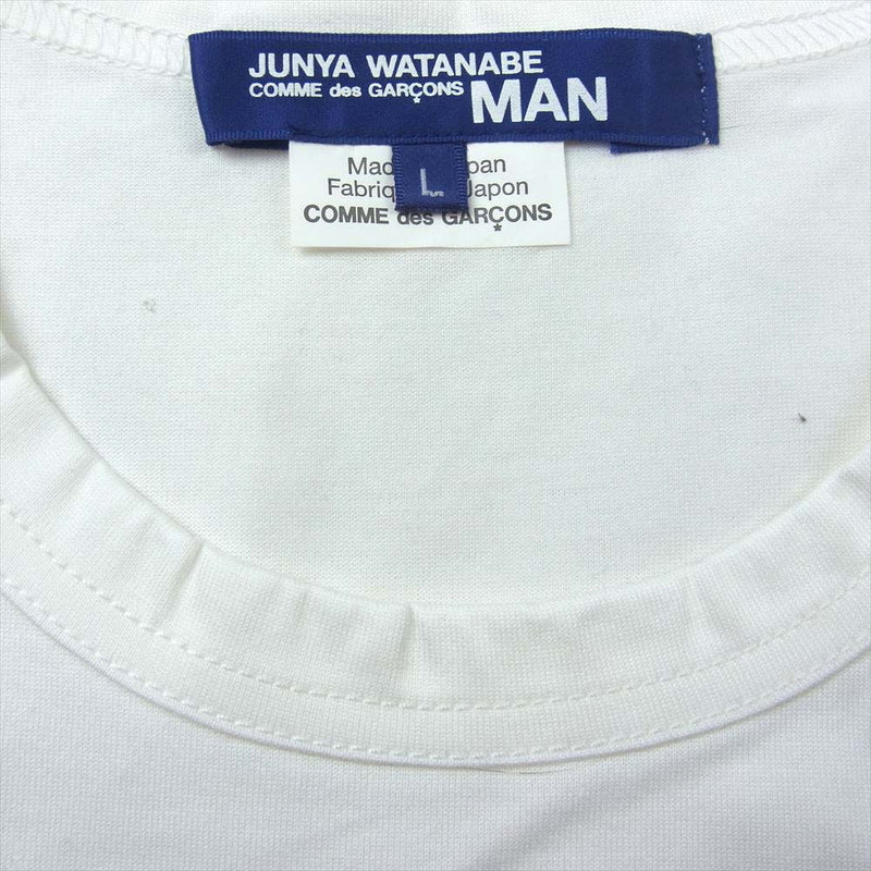 JUNYA WATANABE COMME des GARCONS MAN ジュンヤワタナベコムデギャルソンマン WE-T003 CIVILIZATION グラフィックプリント 半袖Ｔシャツ ホワイト系 L【極上美品】【中古】