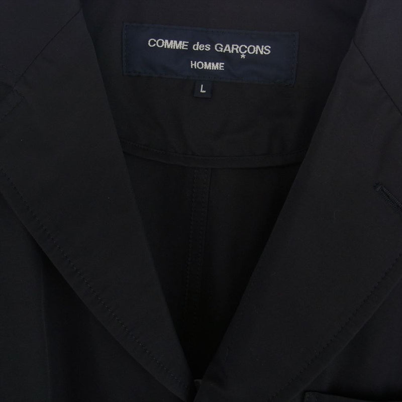 COMME des GARCONS HOMME コムデギャルソンオム 20AW HF-J005 パッカリング コットン 3B テーラードジャケット ネイビー系 L【美品】【中古】