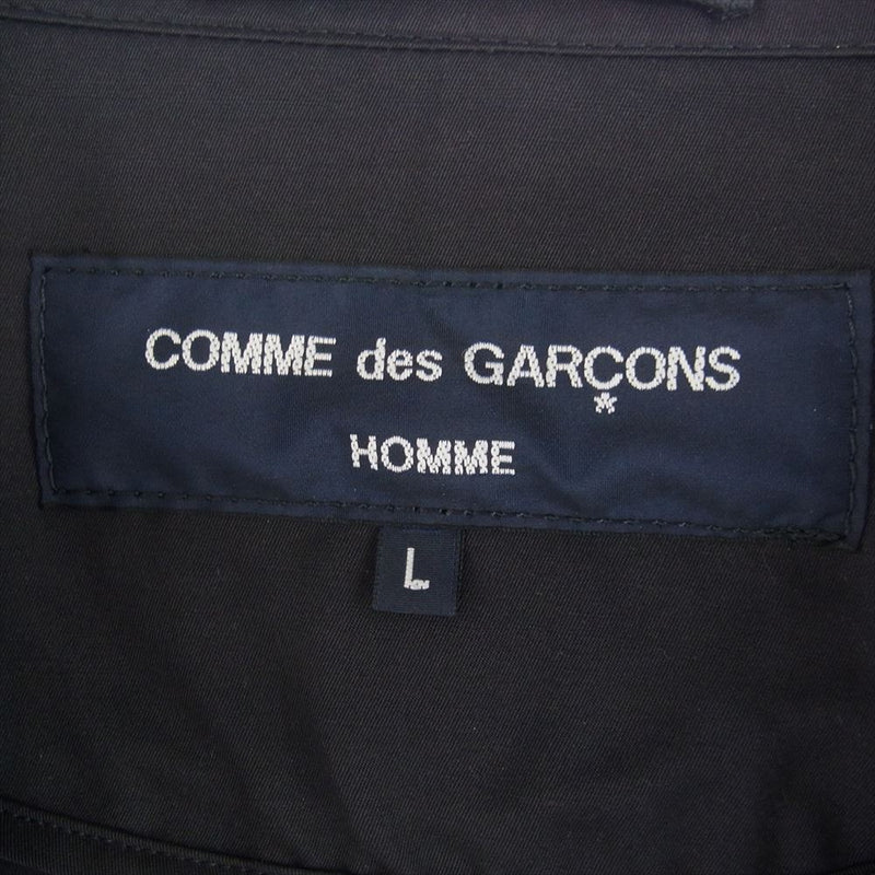 COMME des GARCONS HOMME コムデギャルソンオム 20AW HF-J005 パッカリング コットン 3B テーラードジャケット ネイビー系 L【美品】【中古】