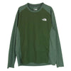THE NORTH FACE ノースフェイス NT62275 ロングスリーブ ハイブリッド GTD メランジ クルー グリーン系 L【美品】【中古】