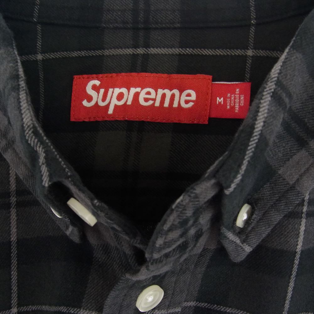 Supreme シュプリーム 24AW Plaid Flannel Shirt チェック フランネル シャツ ブラック系 M【極上美品】【中古】