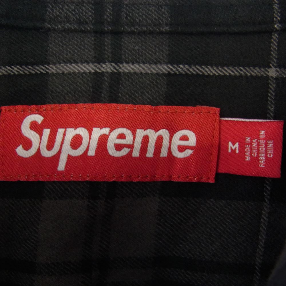 Supreme シュプリーム 24AW Plaid Flannel Shirt チェック フランネル シャツ ブラック系 M【極上美品】【中古】