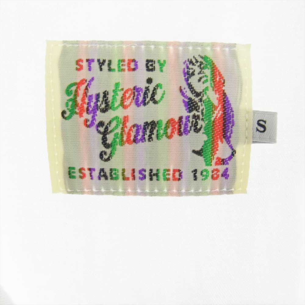 HYSTERIC GLAMOUR ヒステリックグラマー 0251AH07 HEAVY DUTY ヘビーダーティ刺繍 ボーリング 半袖 シャツ ホワイト系 S【中古】