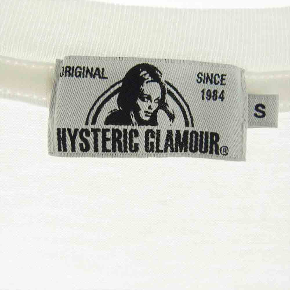 HYSTERIC GLAMOUR ヒステリックグラマー 02182CT34 LIPS TEE リップス プリント 半袖 Tシャツ ホワイト系 S【中古】