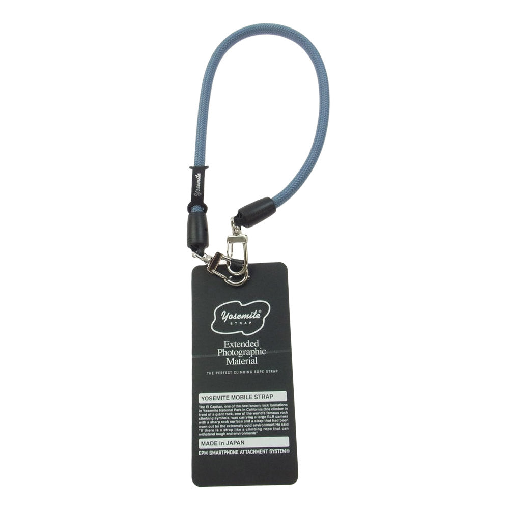 ヨセミテ モバイルストラップ 2WAY SHORT STRAP ショート ストラップ ライトブルー系【極上美品】【中古】