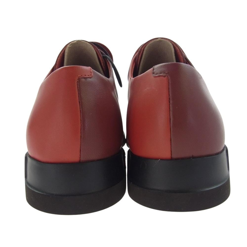 CAMPER カンペール TWINS ツインズ プレーントゥ シューズ レッド系 38【極上美品】【中古】