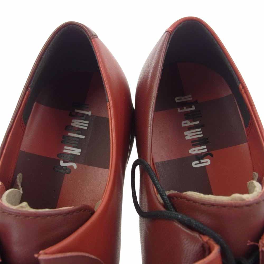 CAMPER カンペール TWINS ツインズ プレーントゥ シューズ レッド系 38【極上美品】【中古】