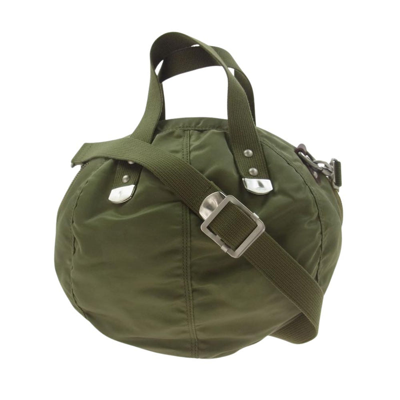 Nigel Cabourn ナイジェルケーボン 24SS WOMAN HELMET BAG ナイロン ヘルメット バッグ カーキ系【美品】【中古】