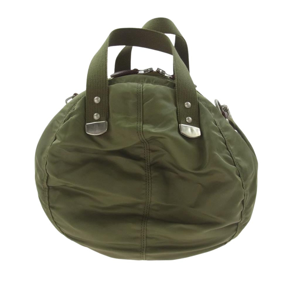 Nigel Cabourn ナイジェルケーボン 24SS WOMAN HELMET BAG ナイロン ヘルメット バッグ カーキ系【美品】【中古】