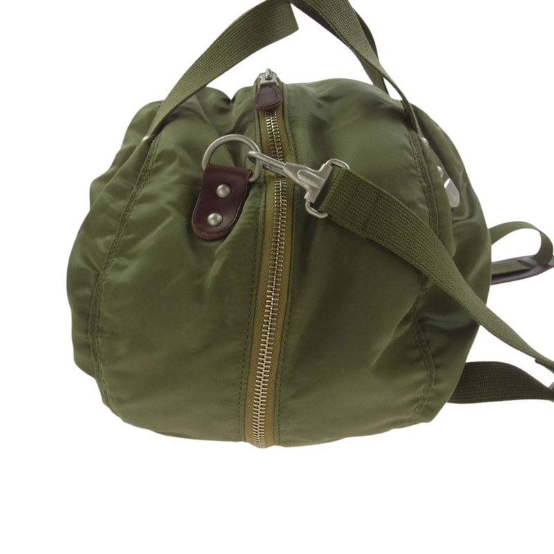 Nigel Cabourn ナイジェルケーボン 24SS WOMAN HELMET BAG ナイロン ヘルメット バッグ カーキ系【美品】【中古】