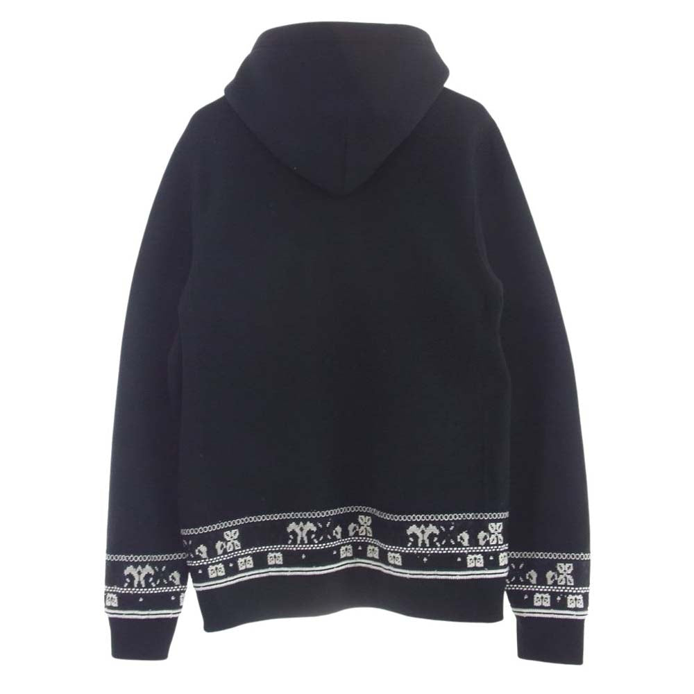 Sacai サカイ 19-02100M チロリアン テープ 刺繍 ジップ パーカー フーディー スウェット ブラック系 3【中古】