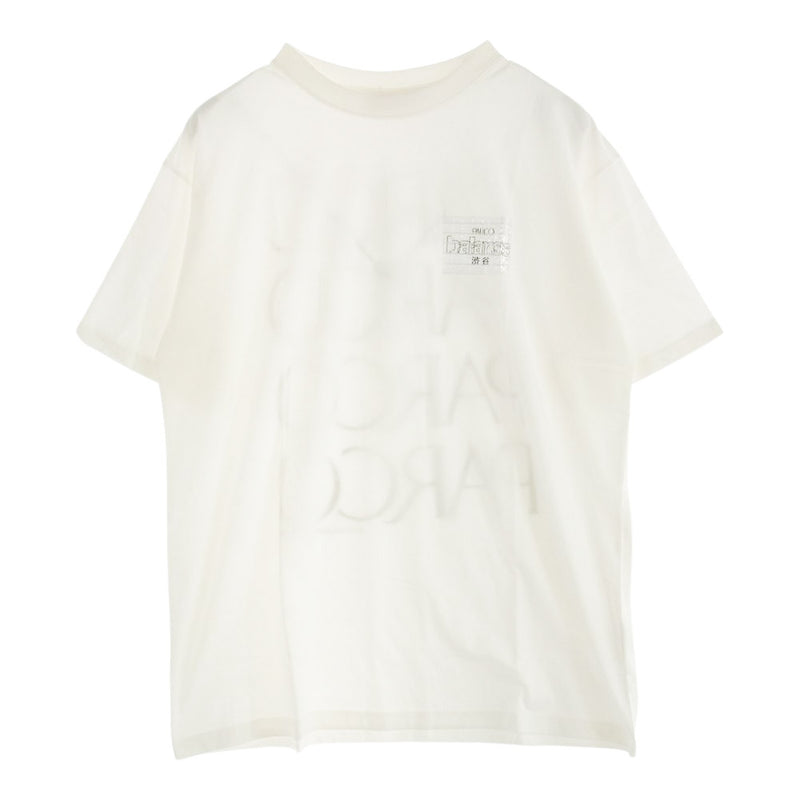 サウンドショップバランサ 23SS × PARCO 渋谷パルコ POPUP バックプリント 半袖 クルーネック Tシャツ ホワイト系 L【新古品】【未使用】【中古】