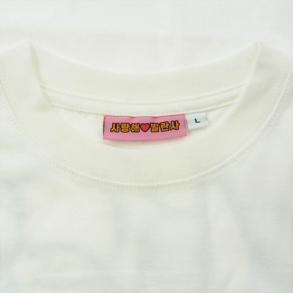 サウンドショップバランサ 23SS × PARCO 渋谷パルコ POPUP バックプリント 半袖 クルーネック Tシャツ ホワイト系 L【新古品】【未使用】【中古】