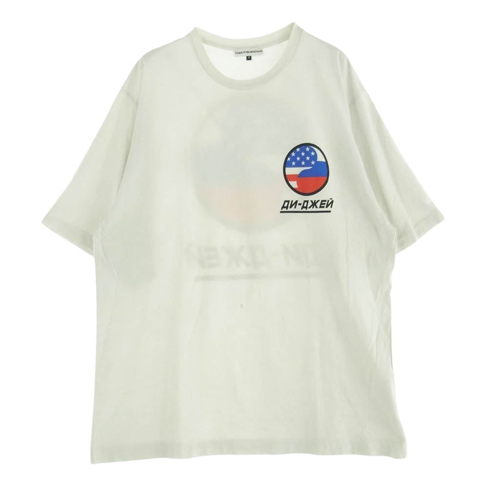 ゴーシャラブチンスキー DJ Oversize T-Shirt 星条旗 ロゴ プリント 半袖 クルーネック Tシャツ ホワイト系 S【中古】 –  ブランド古着 LIFE