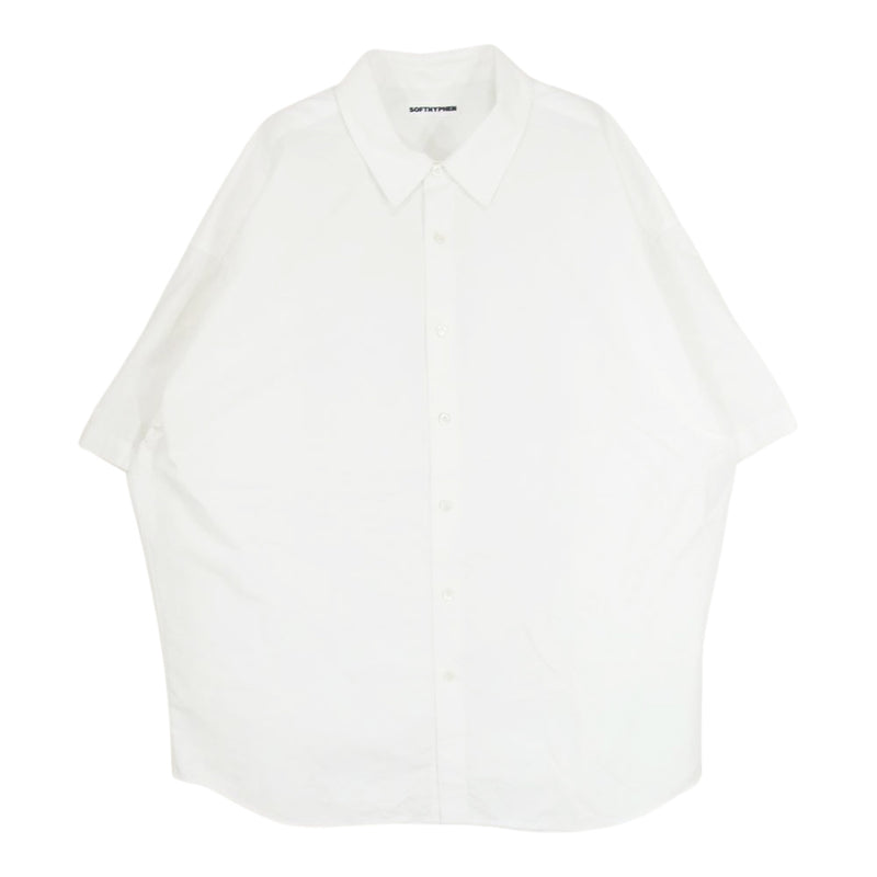 ソフトハイフン MGMFB231222-001 TYPEWRITER S/S OVER SIZED SHIRT タイプライター コットン 半袖 シャツ ホワイト系 02【中古】