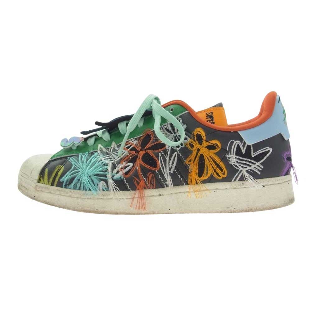 adidas アディダス GX3823 × Sean Wotherspoon originals Superstar Super Earth Black ショーン ウェザースプーン オリジナルス スーパースター スーパーアース ブラック スニーカー マルチカラー系 27cm【中古】
