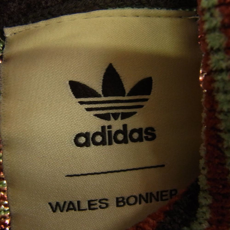 adidas アディダス GL6404 × WALES BONNER ウェールズ ボナー マルチカラー ボーダー タートルネック 長袖 Tシャツ ブラウン系 マルチカラー系 M【中古】