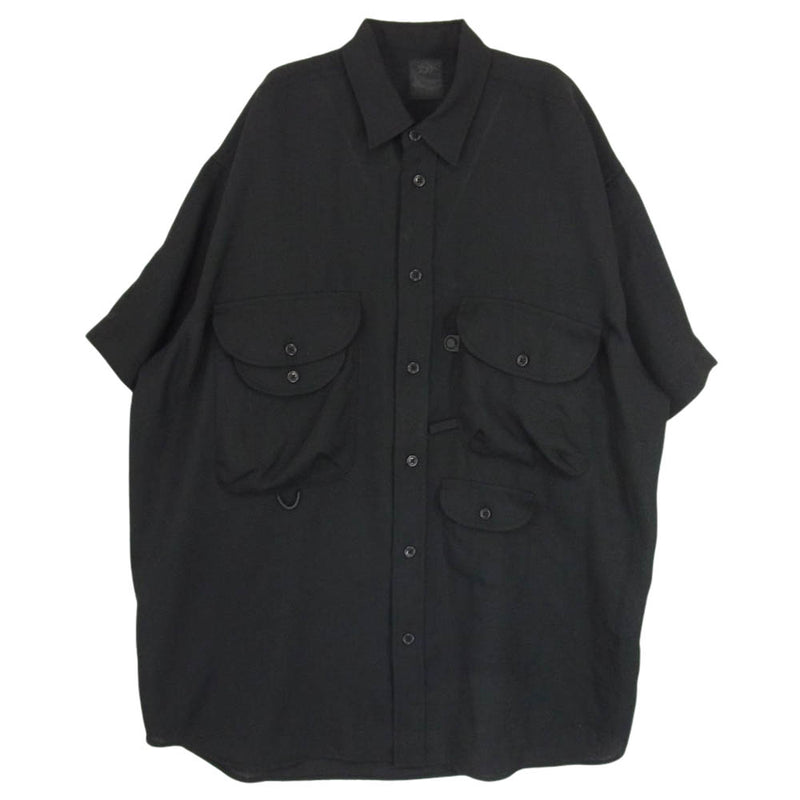 DAIWA PIER39 ダイワピア BE-92023 TECH BOMBAY SAFARI SHIRTS S/S ポリエステル 半袖 サファリシャツ ブラック系 M【中古】