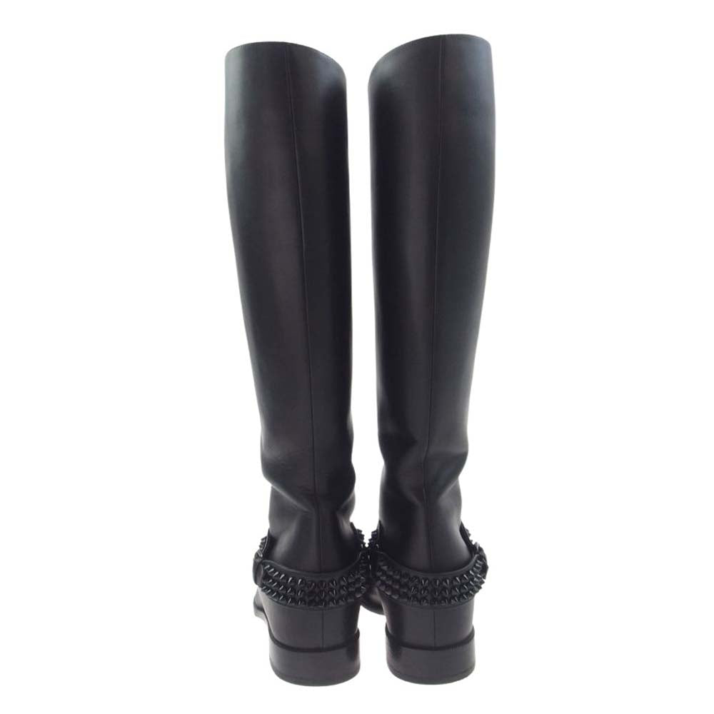 Christian Louboutin クリスチャンルブタン イタリア製 スタッズ ロング ブーツ ブラック系 37【中古】