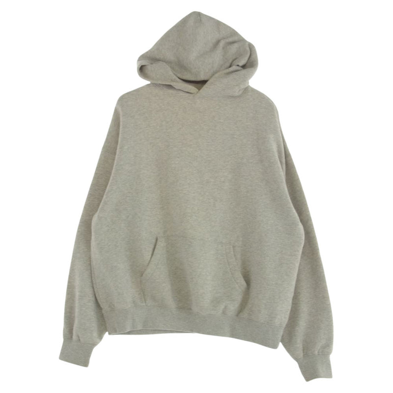 FEAR OF GOD フィアオブゴッド ESSENTIALS エッセンシャルズ バック ロゴ フーディー パーカー スウェット グレー グレー系 S【中古】