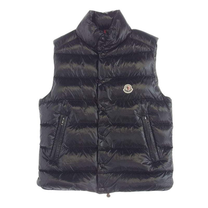 MONCLER モンクレール I20911A00096 TIB GILET ロゴ ワッペン ダウン ベスト ジャケット ブラック系 2【極上美品】【中古】