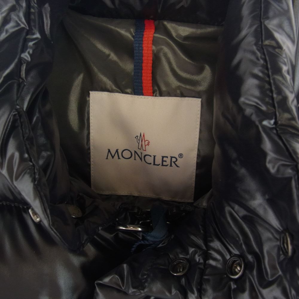 MONCLER モンクレール I20911A00096 TIB GILET ロゴ ワッペン ダウン ベスト ジャケット ブラック系 2【極上美品】【中古】