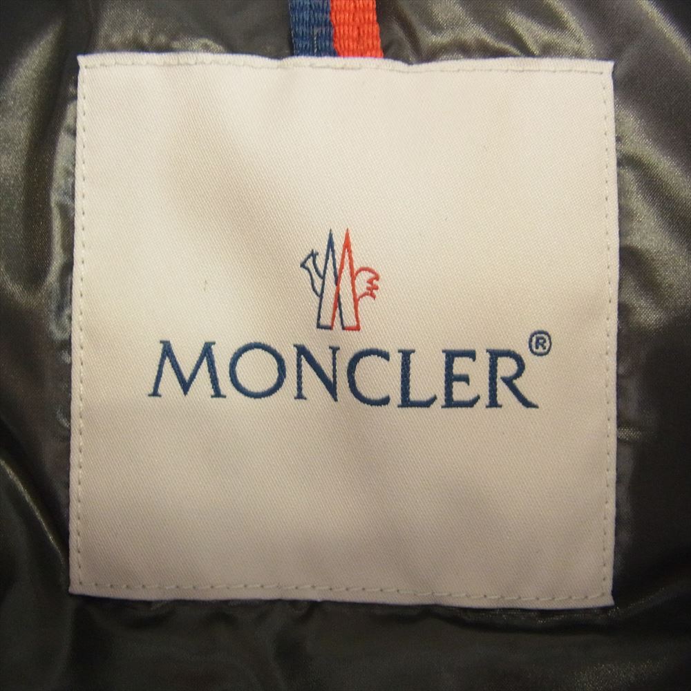 MONCLER モンクレール I20911A00096 TIB GILET ロゴ ワッペン ダウン ベスト ジャケット ブラック系 2【極上美品】【中古】