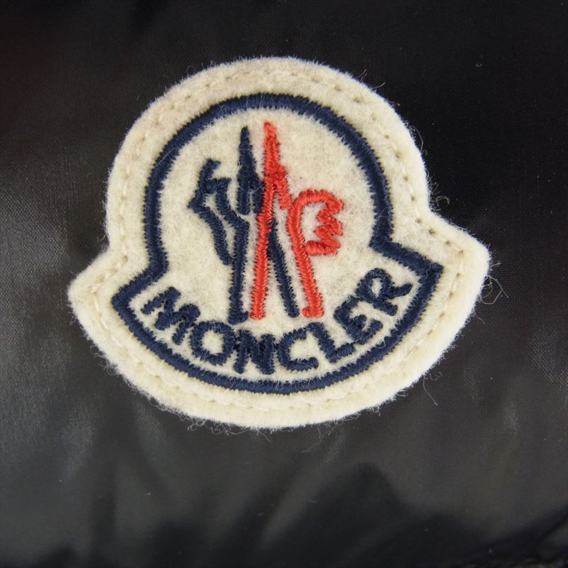 MONCLER モンクレール I20911A00096 TIB GILET ロゴ ワッペン ダウン ベスト ジャケット ブラック系 2【極上美品】【中古】