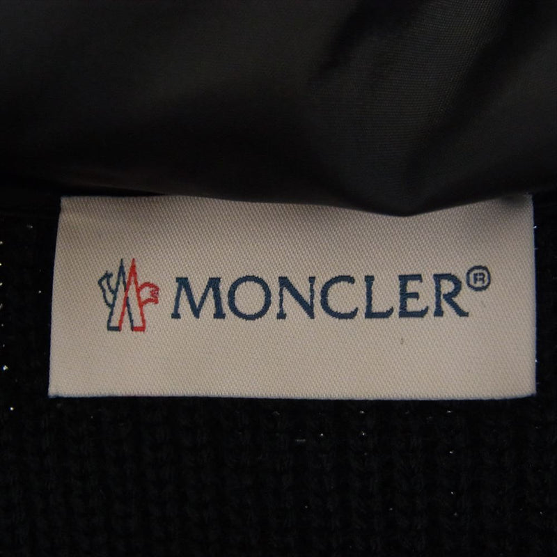 MONCLER モンクレール I20919B50800 CARDIGAN TRICOT ニット切替 フーディー ダウン ジャケット ブラック系 L【新古品】【未使用】【中古】