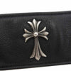 CHROME HEARTS クロムハーツ（原本無） タイニーCHクロス レザー バンド チョーカー ネックレス ブラック系【中古】