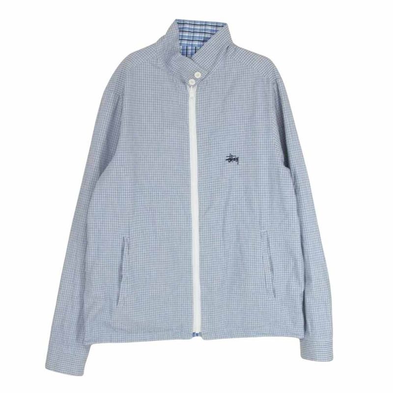 STUSSY ステューシー リバーシブル ストライプ シャツ ジャケット ブルー系 M【中古】