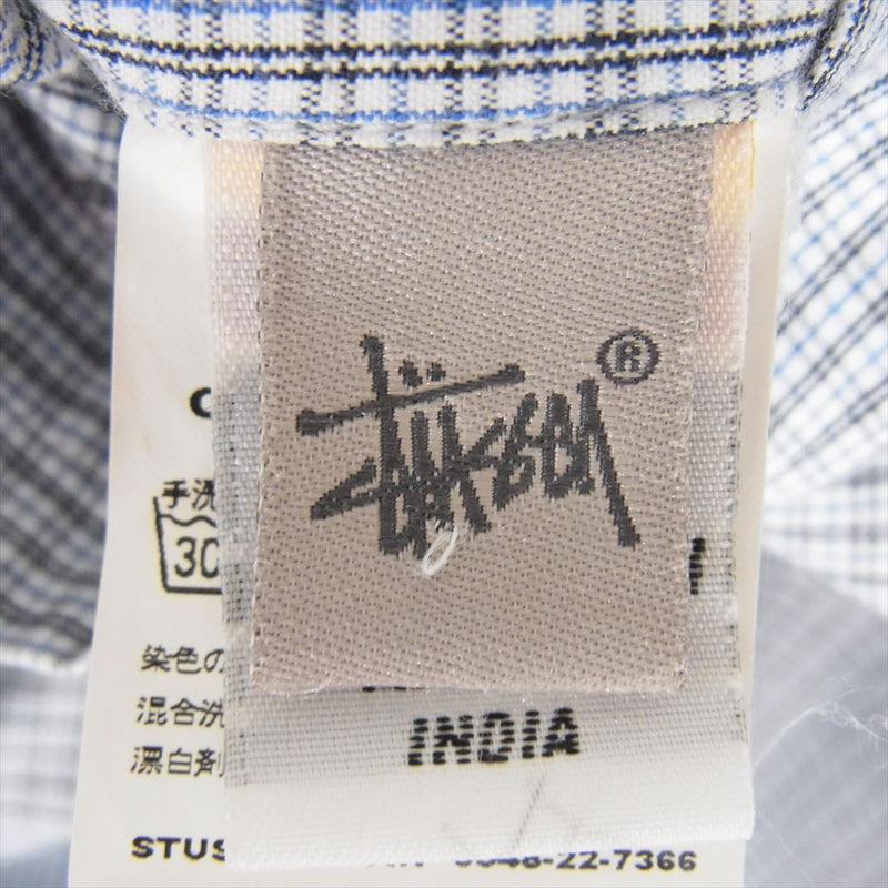 STUSSY ステューシー リバーシブル ストライプ シャツ ジャケット ブルー系 M【中古】