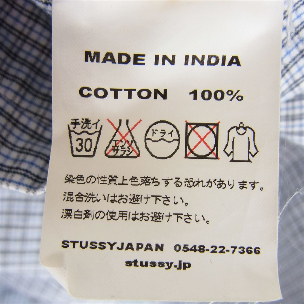 STUSSY ステューシー リバーシブル ストライプ シャツ ジャケット ブルー系 M【中古】