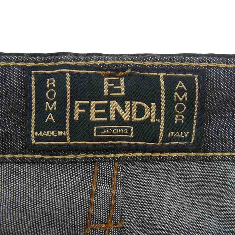 FENDI フェンディ イタリア製 オールド フェンディ デニム パンツ ブラック系【中古】