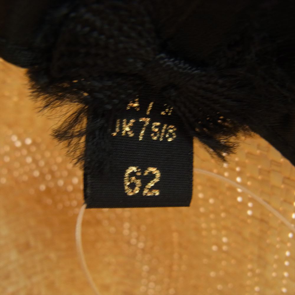 Borsalino ボルサリーノ イタリア製 麦わら帽子 ストロー パナマハット ベージュ系 62【中古】