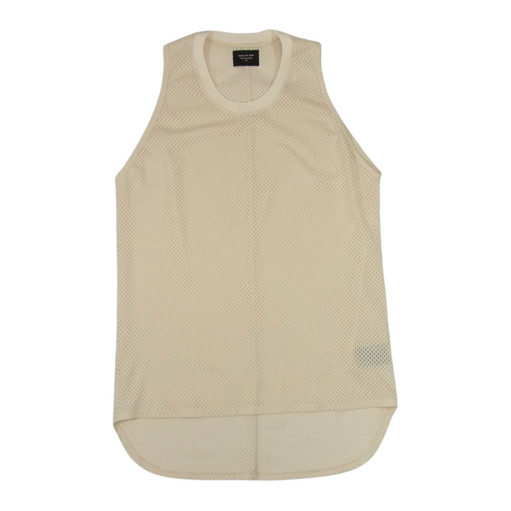 FEAR OF GOD フィアオブゴッド FIFTH COLLECTION MESH TANK メッシュ ロング レイヤードカットソー タンクトップ オフホワイト M【中古】