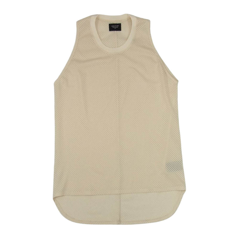 FEAR OF GOD フィアオブゴッド FIFTH COLLECTION MESH TANK メッシュ ロング レイヤードカットソー タンクトップ オフホワイト M【中古】