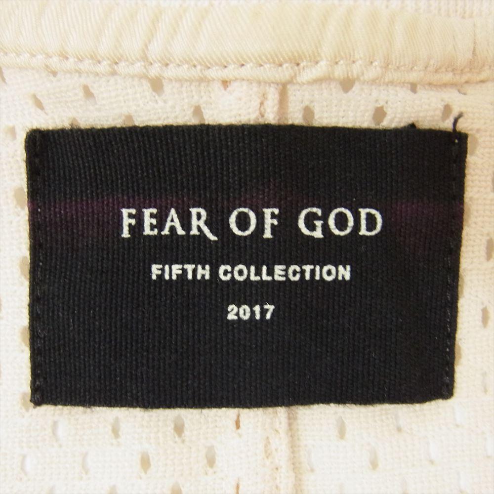 FEAR OF GOD フィアオブゴッド FIFTH COLLECTION MESH TANK メッシュ ロング レイヤードカットソー タンクトップ オフホワイト M【中古】
