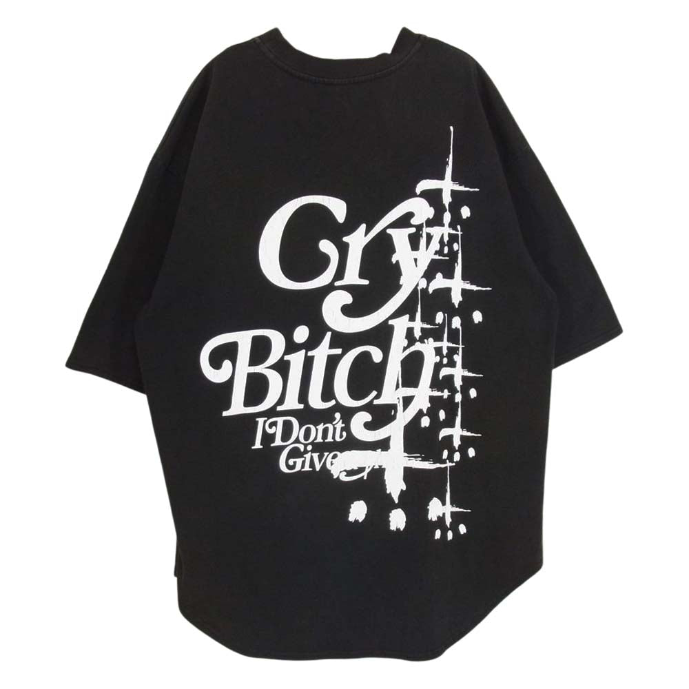 カタリスト cry bitch tee クライ ビッチ オーバーサイズ 半袖 Tシャツ ブラック系 M【中古】