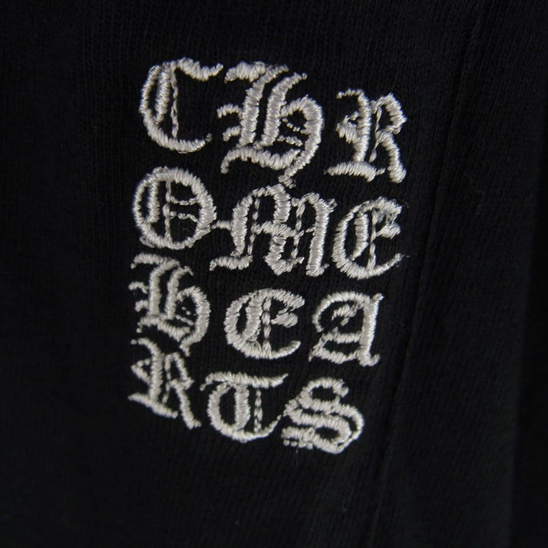 CHROME HEARTS クロムハーツ（原本無） Grp Y Not Light Work Tee ロゴ刺繍 グループワイノット ライト ワーク クルーネック半袖Tシャツ ブラック系 XL【中古】